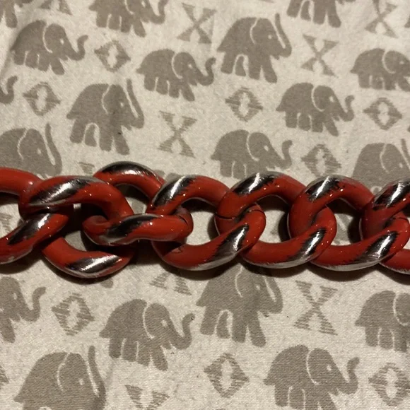 Patrizia Pepe Vintage Gorgeous Metal Link Logo Belt Rare  display picture 2
